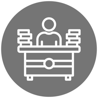 Mobilya. Web simgesi basit illüstrasyon