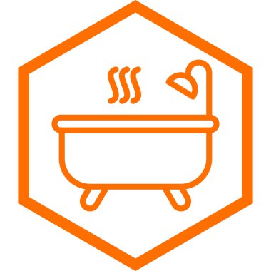 Küvet. Web simgesi basit illüstrasyon