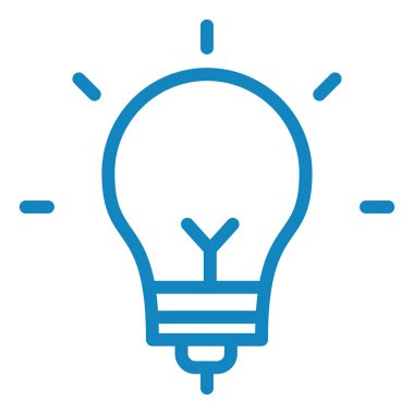 ampul vektör simgesi modern basit tasarım