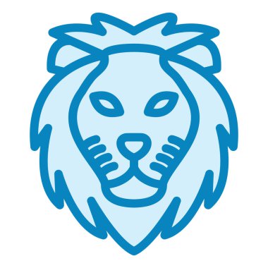 aslan modern ikon vektör illüstrasyonu 