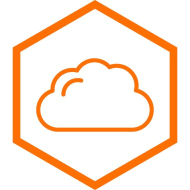 Bulut. Web simgesi basit illüstrasyon