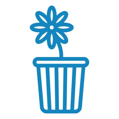 çiçek saksısı vektör illüstrasyonu