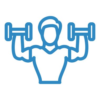 fitness egzersiz vektör simgesi modern basit tasarım