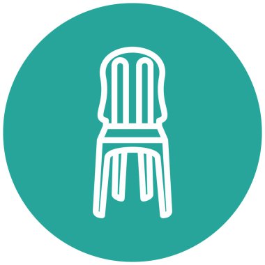 Sandalye. Web simgesi basit illüstrasyon