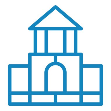 Bina. Web simgesi basit illüstrasyon