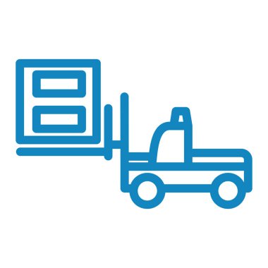 Kamyon ikonu vektörü. İnce çizgi işareti. izole edilmiş sınır sembolü çizimi