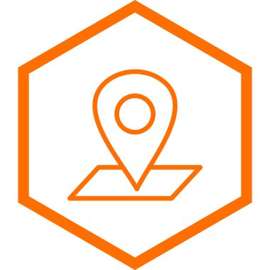 harita pin simgesi, vektör illüstrasyonu