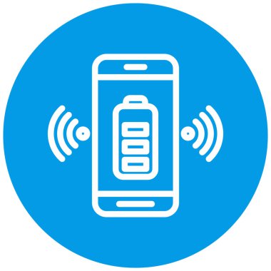 Cep telefonu simgesi, vektör illüstrasyonu