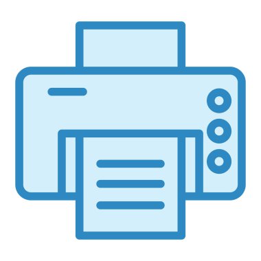 Yazıcı. Web simgesi basit illüstrasyon