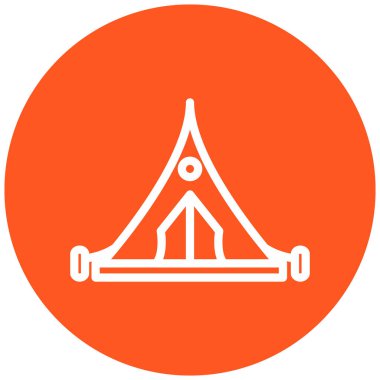 kamp çadır simgesi. vektör çizim