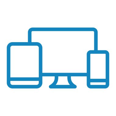 bilgisayar izleme simgesi, vektör illüstrasyonu