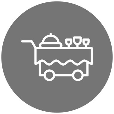 yiyecek ve içecek ikonu, vektör illüstrasyonu