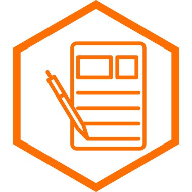 belge simgesi vektör illüstrasyonu