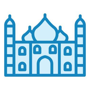 Taj Mahal modern ikon vektör illüstrasyonu 