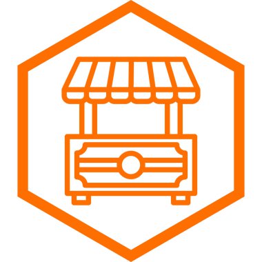 Mağaza simgesinin vektör illüstrasyonu