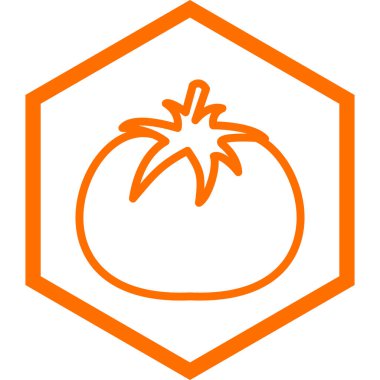 Turuncu vektör satırı simgesi