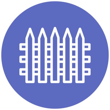 Çit. Web simgesi basit illüstrasyon