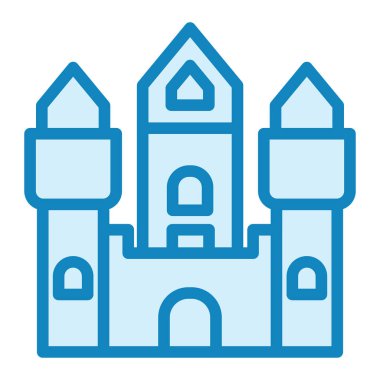 Şato. Web simgesi basit illüstrasyon