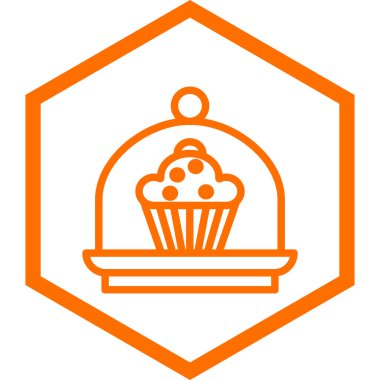 Kek. Web simgesi basit illüstrasyon