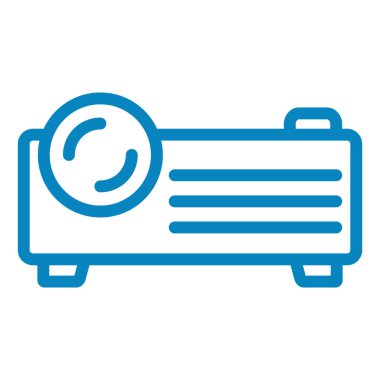 Projektör simgesi, vektör illüstrasyonu basit tasarım 