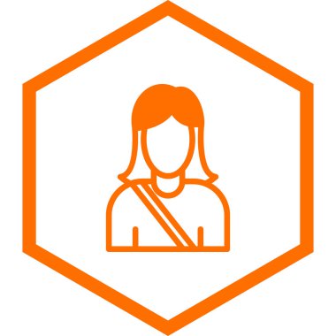 Kadın simgesinin vektör illüstrasyonu