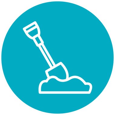 Kürek. Web simgesi basit illüstrasyon