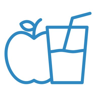 Meyve suyu. Web simgesi vektör illüstrasyonu