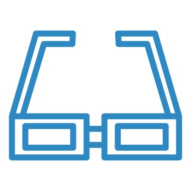 Gözlük. Web simgesi basit illüstrasyon