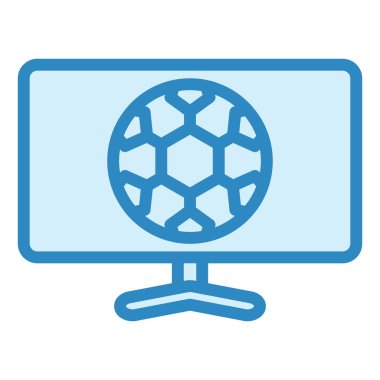 Futbol maçı var. Web simgesi basit illüstrasyon