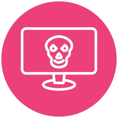 Bilgisayar. Web simgesi basit illüstrasyon