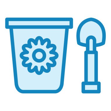 Oyuncak Kovası modern ikon vektör çizimi