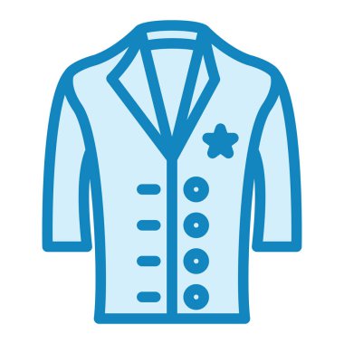 Polis üniforması ikonu. Web için kıyafet vektör simgelerinin basit illüstrasyonu