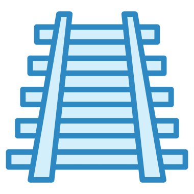 Demiryolu. Web simgesi basit tasarım