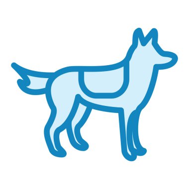 polis köpek simgesi vektör illüstrasyon