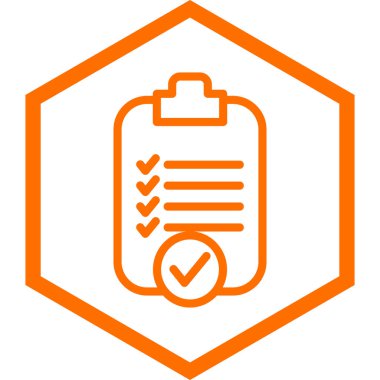 Kontrol listesi. Web simgesi basit illüstrasyon