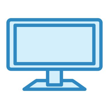 bilgisayar monitörü ikon vektör illüstrasyonu