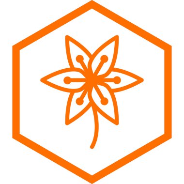 çiçek simgesi vektör illüstrasyonu