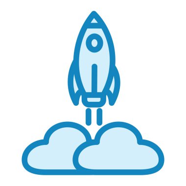 roket ikonu vektör illüstrasyonu