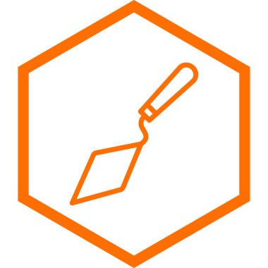 Malafat simgesi. İnşaat aleti sembolü. vektör illüstrasyonu