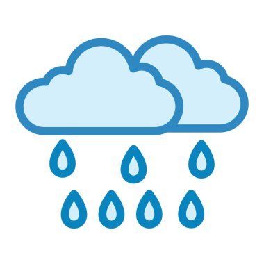 yağmur bulutları simge vektör illüstrasyon tasarımı