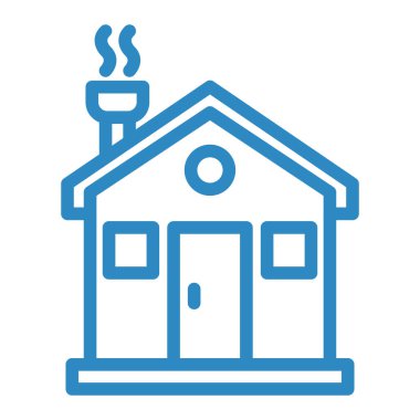 ev vektörü ince çizgi simgesi