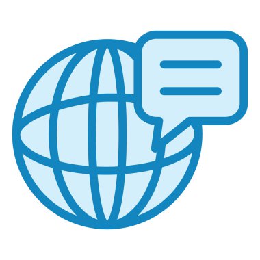 Global Sohbet modern simge vektör illüstrasyonu
