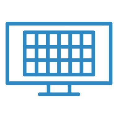 Bilgisayar. Web simgesi basit illüstrasyon