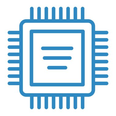 İşlemci. Web simgesi basit illüstrasyon