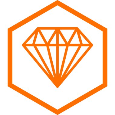 Elmas. Web simgesi basit illüstrasyon