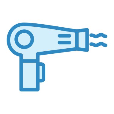 Saç kurutma makinesi. Web simgesi basit illüstrasyon