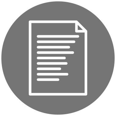 Belge. Web simgesi basit illüstrasyon