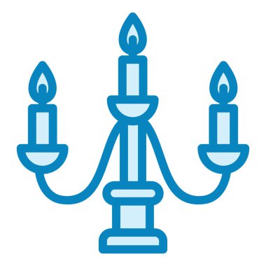 Mum alev ikonu. Web için mum vektör simgelerinin basit illüstrasyonu