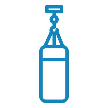 Boks eldiveni ikonu. Ana hatlı spor aletleri vektör çizimi. izole kontur sembolü