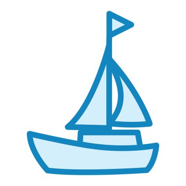 Yelkenli Modern ikon vektör çizimi 